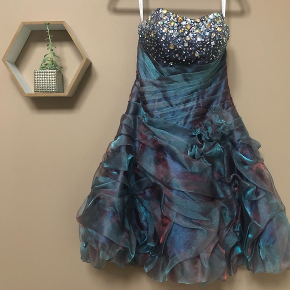 Precious Formals Iridescent Party Dress - Picture 2 of 5